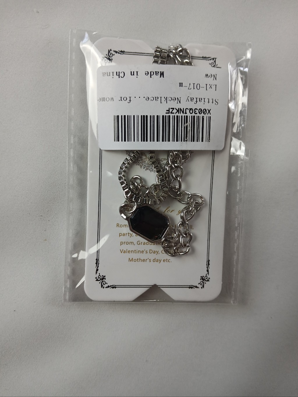 New Sttiafay Black Stone Necklace
